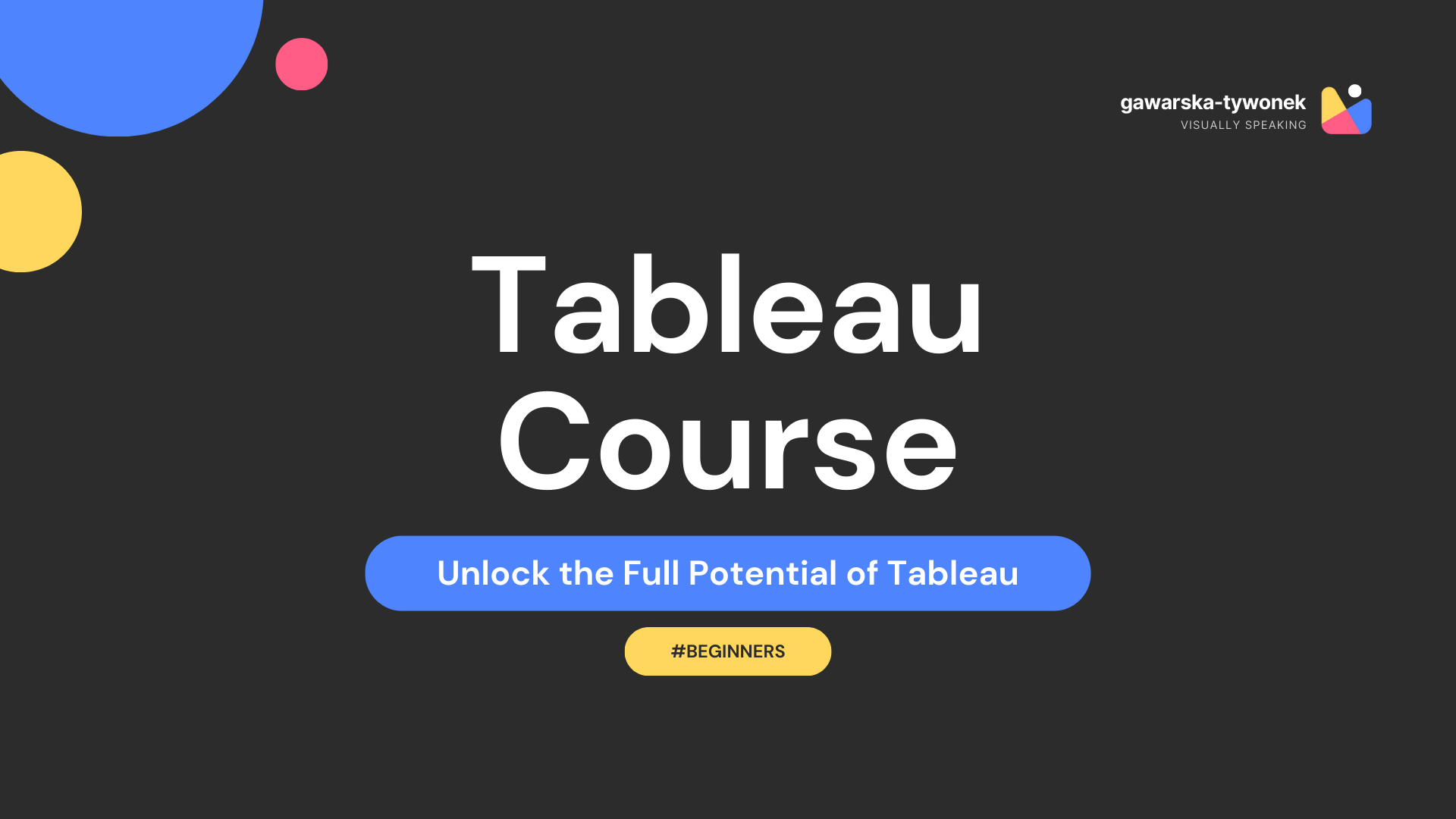 4-day Tableau Course for Beginners